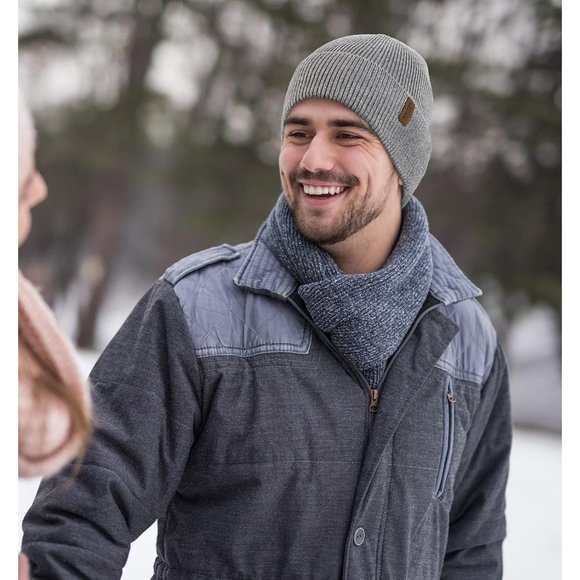 Winter Beanie Hats for Men Women, Fleece Lined Beanie Soft Stocking Cuffed cap main image 6